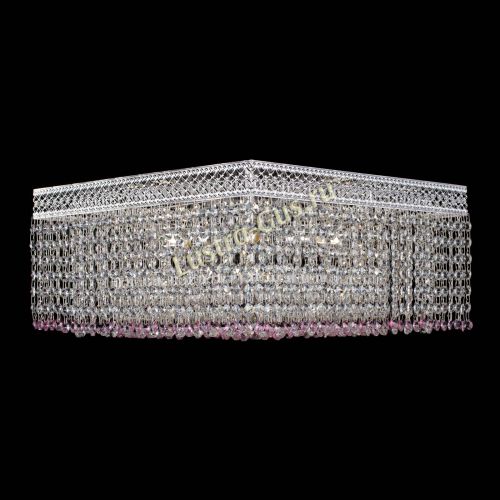 Люстра Квадрат Венеция №5 розовая в Саратове Гусь Хрустальный