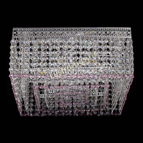 Люстра Квадрат Венеция №5 розовая в Саратове Гусь Хрустальный