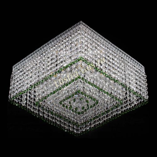 Люстра Квадрат Венеция №5 зеленая в Саратове Гусь Хрустальный