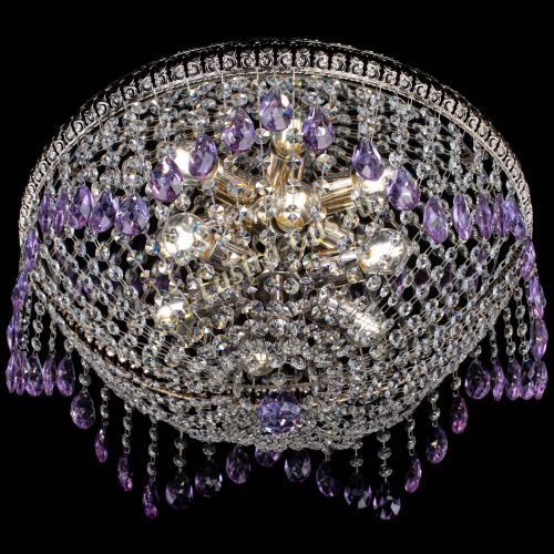 Люстра Лацио №5 журавлик фиолетовая в Саратове Гусь Хрустальный