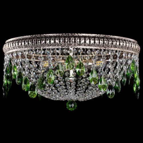 Люстра Лацио №5 журавлик зеленая в Саратове Гусь Хрустальный