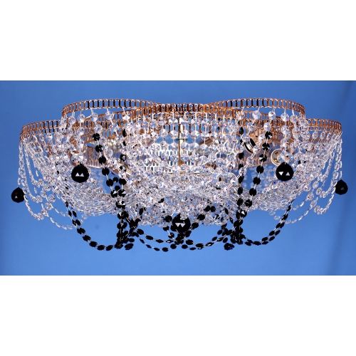 Люстра Лотос Ольга цветная в Саратове Гусь Хрустальный