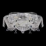 Люстра Лотос Журавлик с конусами, диаметр 700 мм, серебро, Люстры Гусь Хрустальный