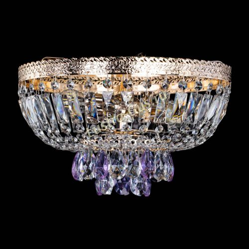 Люстра Милан Астра №3 фиолетовая в Саратове Гусь Хрустальный