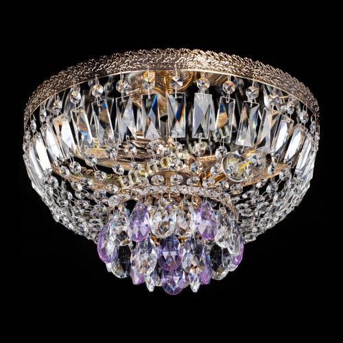 Люстра Милан Астра №3 фиолетовая в Саратове Гусь Хрустальный