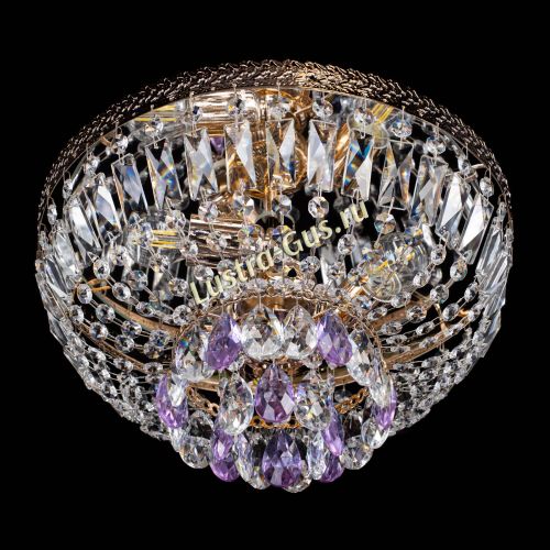 Люстра Милан Астра №3 фиолетовая в Саратове Гусь Хрустальный