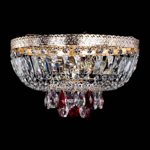 Люстра Милан Астра №3 красная в Саратове Гусь Хрустальный