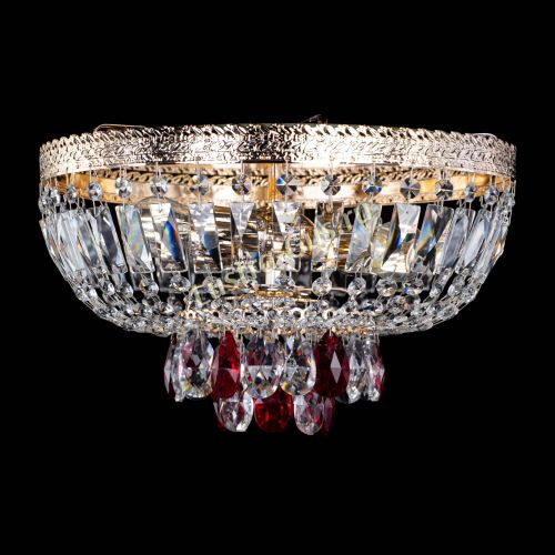 Люстра Милан Астра №3 красная в Саратове Гусь Хрустальный