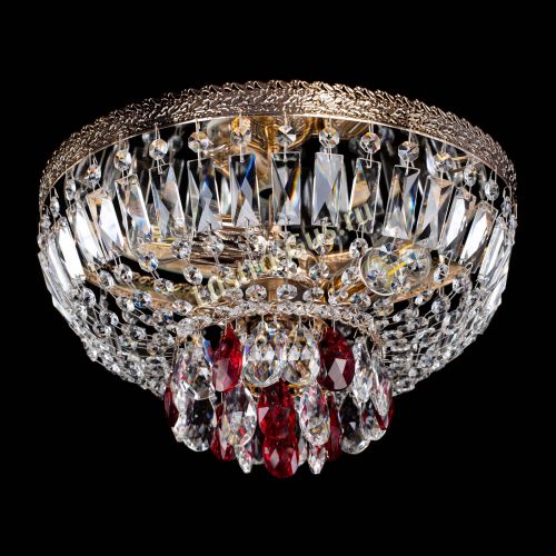 Люстра Милан Астра №3 красная в Саратове Гусь Хрустальный