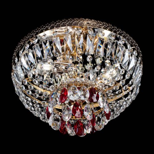 Люстра Милан Астра №3 красная в Саратове Гусь Хрустальный