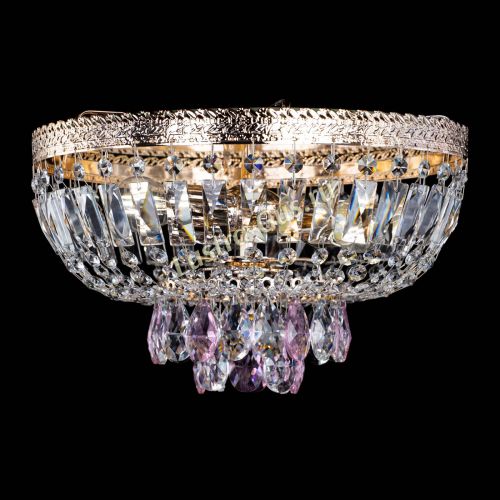 Люстра Милан Астра №3 розовая в Саратове Гусь Хрустальный