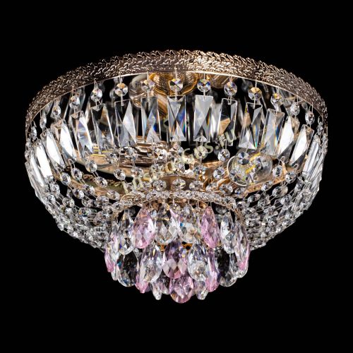 Люстра Милан Астра №3 розовая в Саратове Гусь Хрустальный