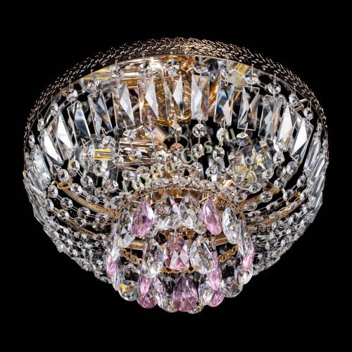 Люстра Милан Астра №3 розовая в Саратове Гусь Хрустальный