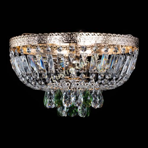 Люстра Милан Астра №3 зеленая в Саратове Гусь Хрустальный