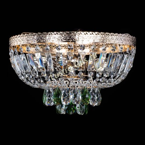 Люстра Милан Астра №3 зеленая в Саратове Гусь Хрустальный