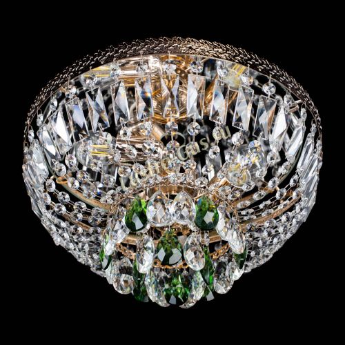 Люстра Милан Астра №3 зеленая в Саратове Гусь Хрустальный