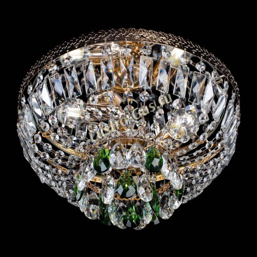 Люстра Милан Астра №3 зеленая в Саратове Гусь Хрустальный