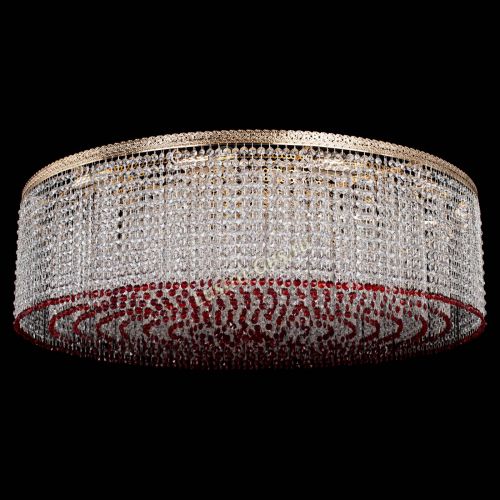 Люстра Милан капель №12 красная в Саратове Гусь Хрустальный