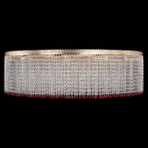 Люстра Милан капель №12 красная в Саратове Гусь Хрустальный