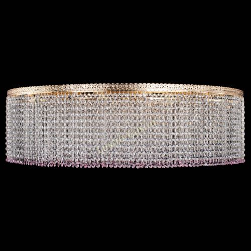 Люстра Милан капель №12 розовая в Саратове Гусь Хрустальный