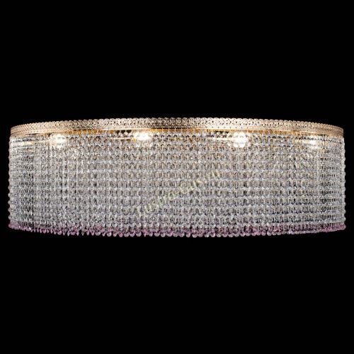 Люстра Милан капель №12 розовая в Саратове Гусь Хрустальный