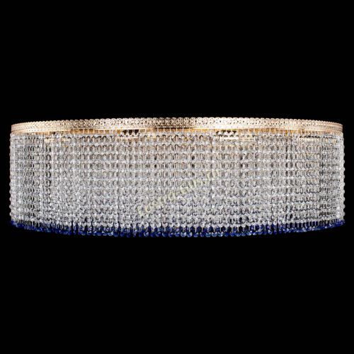 Люстра Милан капель №12 синяя в Саратове Гусь Хрустальный