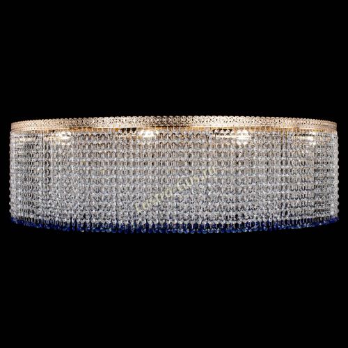 Люстра Милан капель №12 синяя в Саратове Гусь Хрустальный