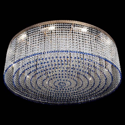 Люстра Милан капель №12 синяя в Саратове Гусь Хрустальный