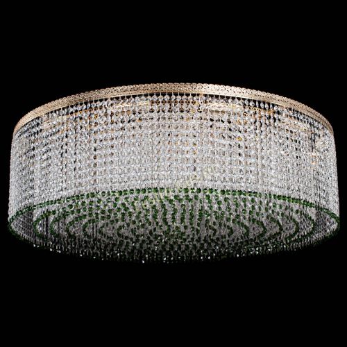 Люстра Милан капель №12 зеленая в Саратове Гусь Хрустальный