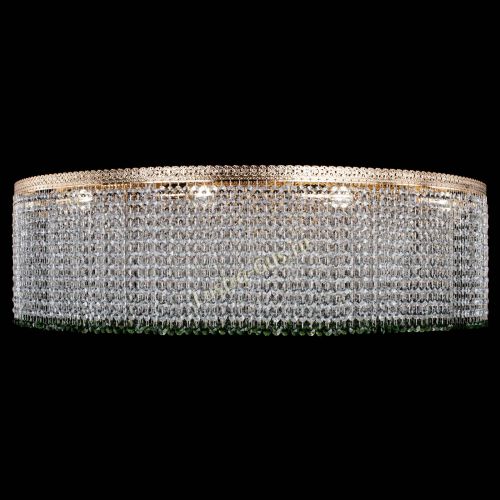 Люстра Милан капель №12 зеленая в Саратове Гусь Хрустальный