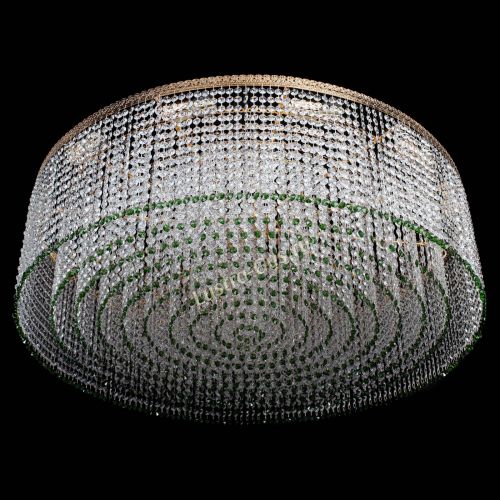 Люстра Милан капель №12 зеленая в Саратове Гусь Хрустальный