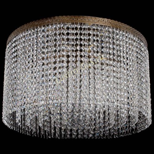 Люстра Милан капель оптикон под бронзу с зеркалом в Саратове Гусь Хрустальный