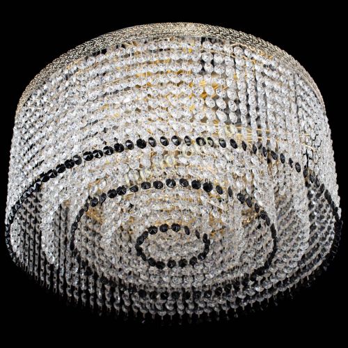 Люстра Милан капель оптикон Черная в Саратове Гусь Хрустальный