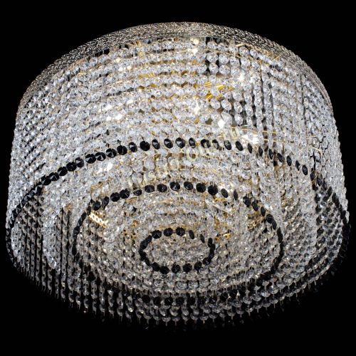 Люстра Милан капель оптикон Черная в Саратове Гусь Хрустальный