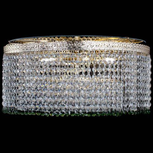 Люстра Милан капель оптикон Зеленая в Саратове Гусь Хрустальный