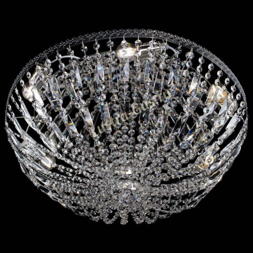 Люстра Милан Купол с пластинками №6 в Саратове Гусь Хрустальный