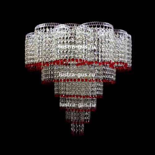 Люстра Лотос №3 цветная в Саратове Гусь Хрустальный