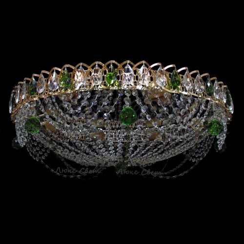 Люстра Водоворот роза зеленая в Саратове Гусь Хрустальный