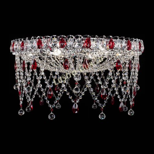 Люстра Паутинка красная в Саратове Гусь Хрустальный