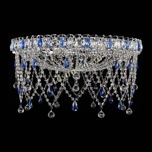 Люстра Паутинка синяя в Саратове Гусь Хрустальный