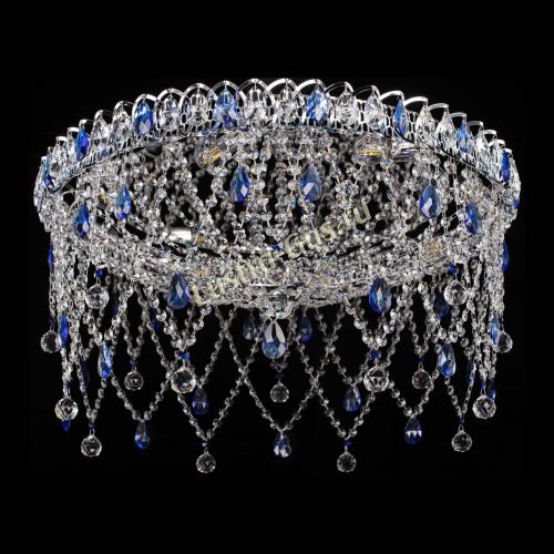 Люстра Паутинка синяя в Саратове Гусь Хрустальный