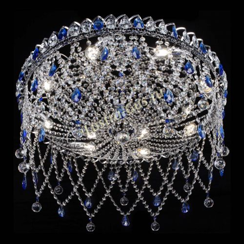 Люстра Паутинка синяя в Саратове Гусь Хрустальный