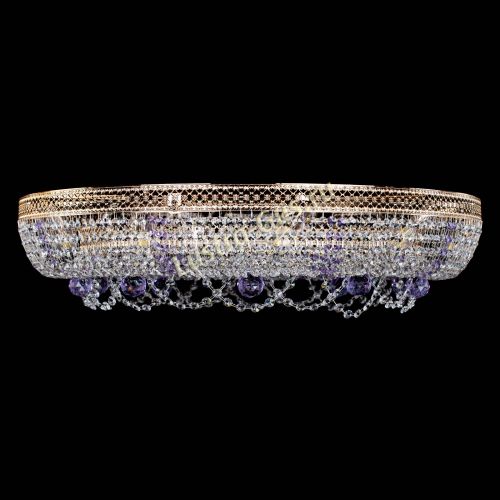 Люстра Снежинка Венеция №10 фиолетовая в Саратове Гусь Хрустальный