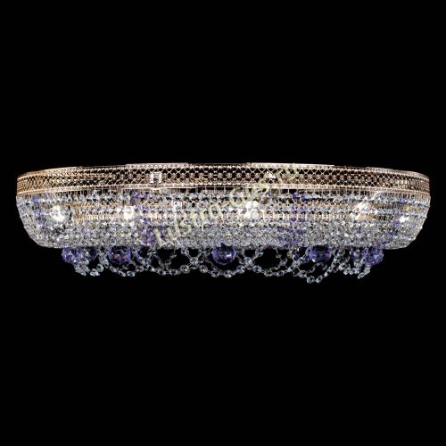 Люстра Снежинка Венеция №10 фиолетовая в Саратове Гусь Хрустальный