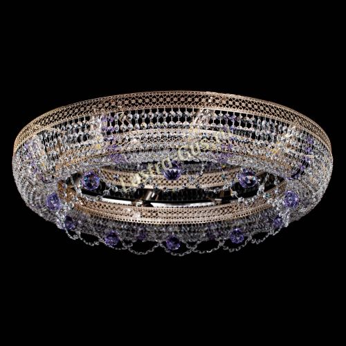 Люстра Снежинка Венеция №10 фиолетовая в Саратове Гусь Хрустальный