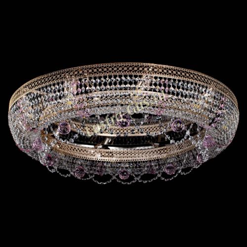 Люстра Снежинка Венеция №10 розовая в Саратове Гусь Хрустальный