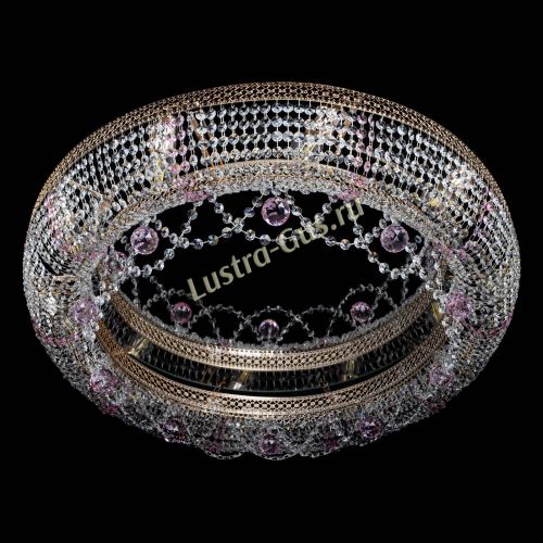 Люстра Снежинка Венеция №10 розовая в Саратове Гусь Хрустальный