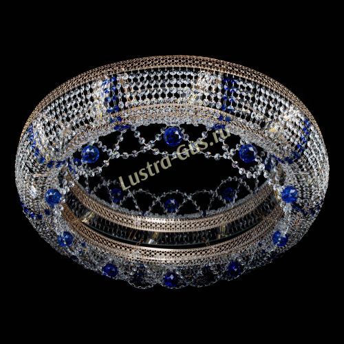Люстра Снежинка Венеция №10 синяя в Саратове Гусь Хрустальный