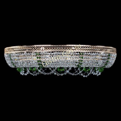 Люстра Снежинка Венеция №10 зеленая в Саратове Гусь Хрустальный