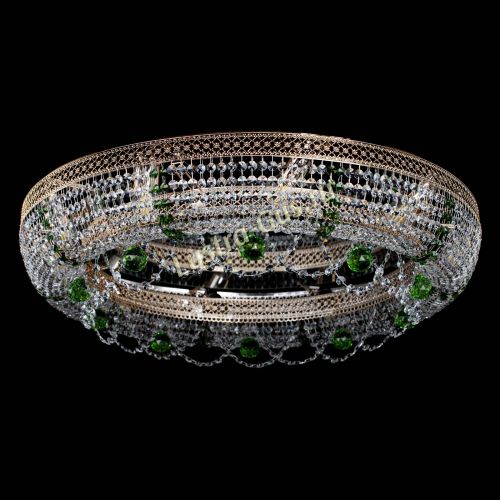 Люстра Снежинка Венеция №10 зеленая в Саратове Гусь Хрустальный